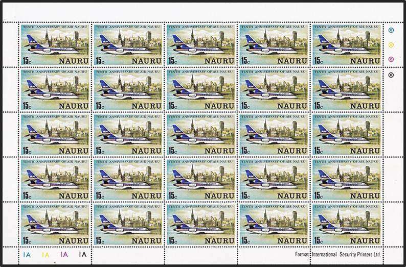 6 x 1979/80 Nauru Full Sheets - Great Thematics (Air) CV = R750+