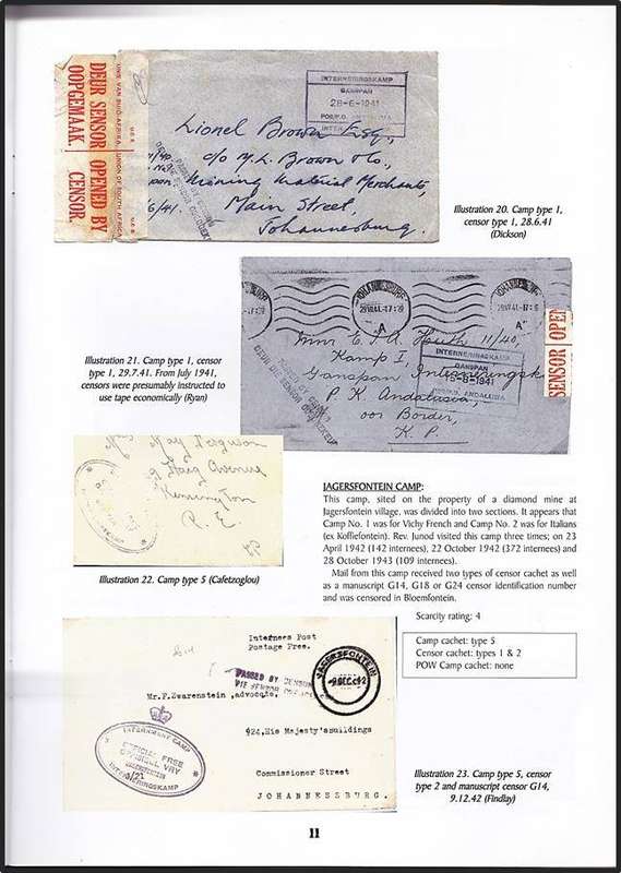 WWII P.O.W. & Internment Camps in SA & Their Mail  (40 Pages) - FANTASTIC REFERENCE MATERIAL