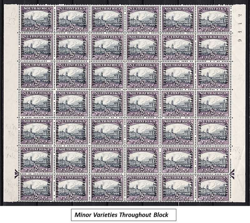 1938/50 Union "OFFICIAL"2d Blue & Violet (SACC.28) UMM (**)   *** CV = R1,800pp = R40,000 ***
