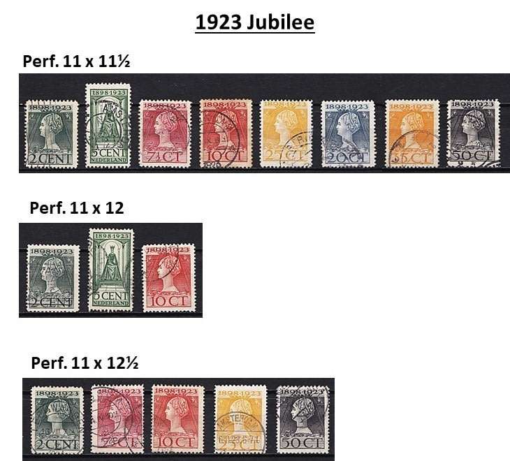 1923 Netherlands Used Collection - 10 x Different Perforation - Nearly Complete *** CV = R7,000+  **