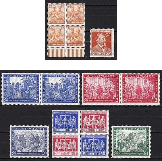 1946-48 Germany WWII Allied Occupation Zone Mint (*) Issues - Selection from First to Last Issues