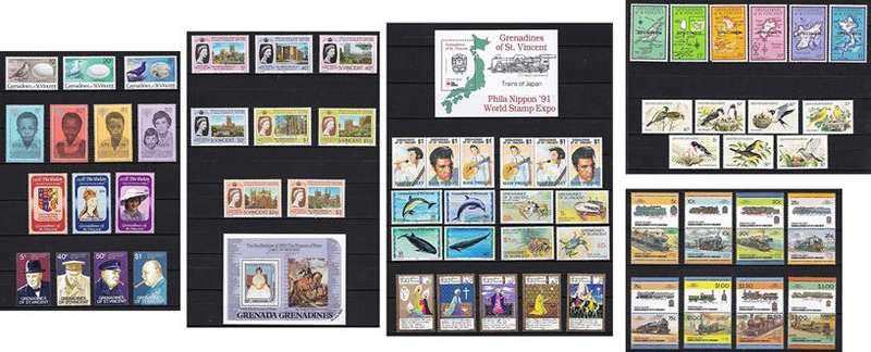 Newer Grenada Grenadines & Grenadines of St. Vincent UMM (**) Issues  *** CV = R750+ ***