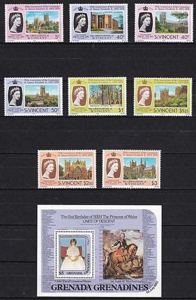 Newer Grenada Grenadines & Grenadines of St. Vincent UMM (**) Issues  *** CV = R750+ ***