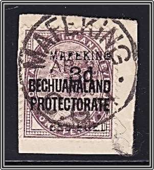 *** SCARCE *** 1900 Mafeking Siege (SACC.5) 3d on 1d Bechuanaland on Piece  *** CV = £140+ ***