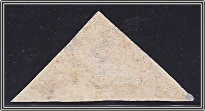 1855 CoGH 1d Triangle Deep Rose Red (SACC.5b) - 3 x Fine Margins *** CV = R12,000 ***