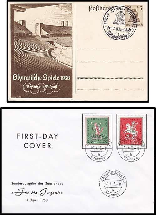6 x German First Day Covers/Postcards/Etc - Some High Value and Scarce Issues