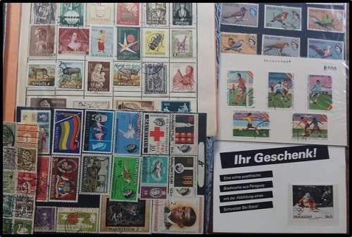 Scratchpatch World Mix in Shoebox - Mostly Off Paper - Stamp Packets, Approval Book etc