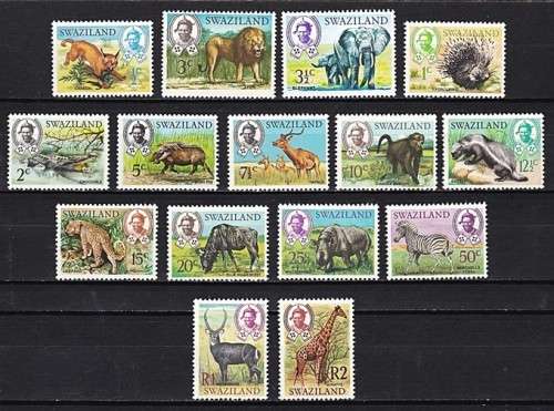 1969 Swaziland Native Wild Animals UMM (**)  Full Set  *** FANTASTIC THEMATIC ***