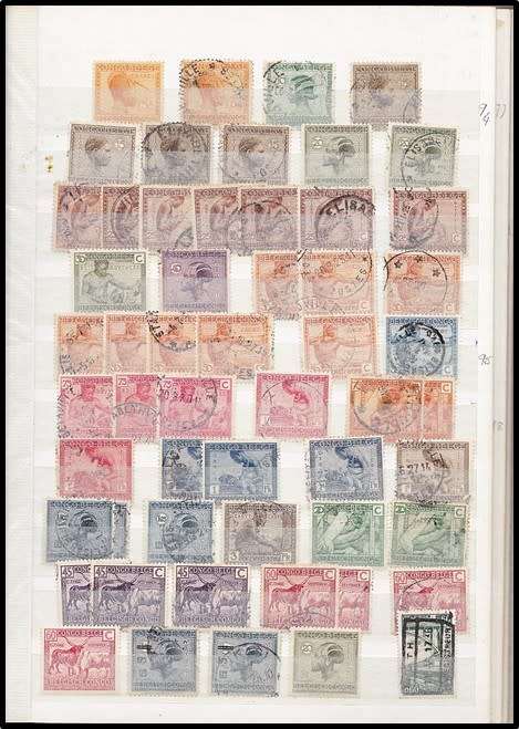 Old DAVO 16/32 Stockbook - Partially Scanned *** BELGIAN CONGO/Belgian Railways etc ***