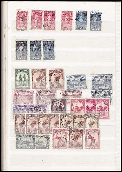Old DAVO 16/32 Stockbook - Partially Scanned *** BELGIAN CONGO/Belgian Railways etc ***