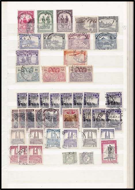 Old DAVO 16/32 Stockbook - Partially Scanned *** BELGIAN CONGO/Belgian Railways etc ***