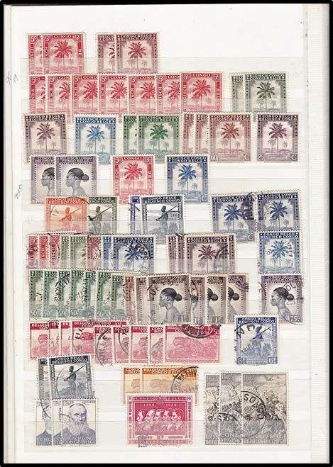 Old DAVO 16/32 Stockbook - Partially Scanned *** BELGIAN CONGO/Belgian Railways etc ***