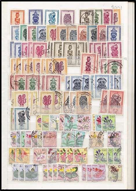 Old DAVO 16/32 Stockbook - Partially Scanned *** BELGIAN CONGO/Belgian Railways etc ***