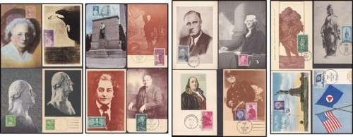 1950`s USA Postcards - Thematic Presidents, Famous People etc  *** EXCELLENT LOT ***