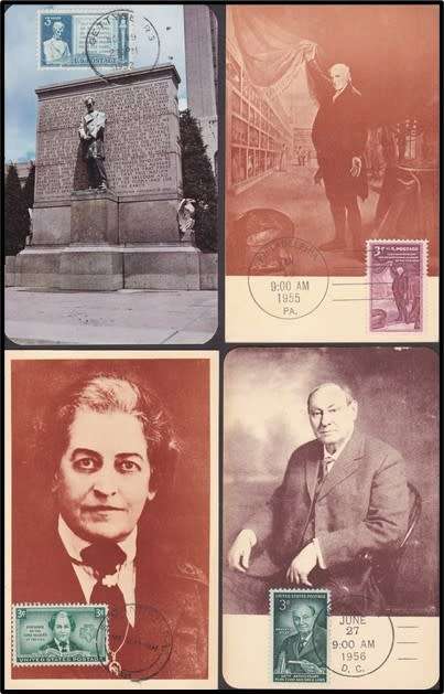 1950`s USA Postcards - Thematic Presidents, Famous People etc  *** EXCELLENT LOT ***