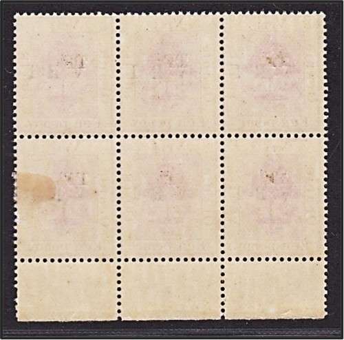 OFS 1d Telegraph Opt on V.R.I. UMM/MM Block VARIETY - TF shift into VRI *** RARE ***