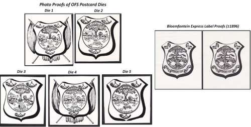 OFS Postcard Dies Proof Photographs /Copies and Express Label Examples