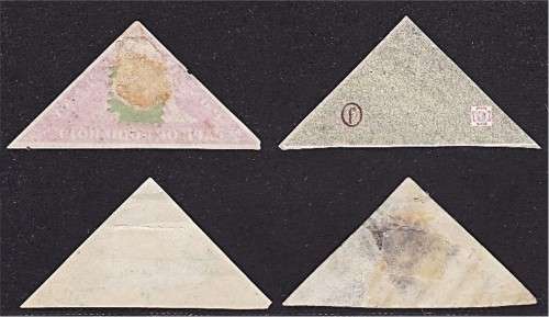 CoGH 1d, 6d and 1/- Triangles - FORGERIES - Great Reference