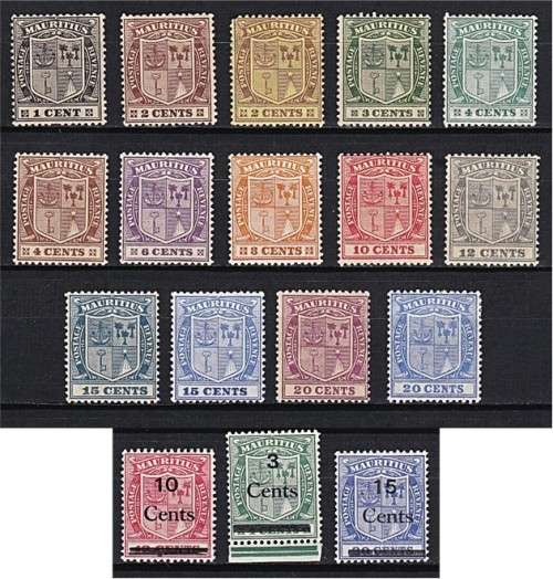 1921/6 Mauritius S/Set MM (*) to 20c & Surch Set  *** R1,200+ ***
