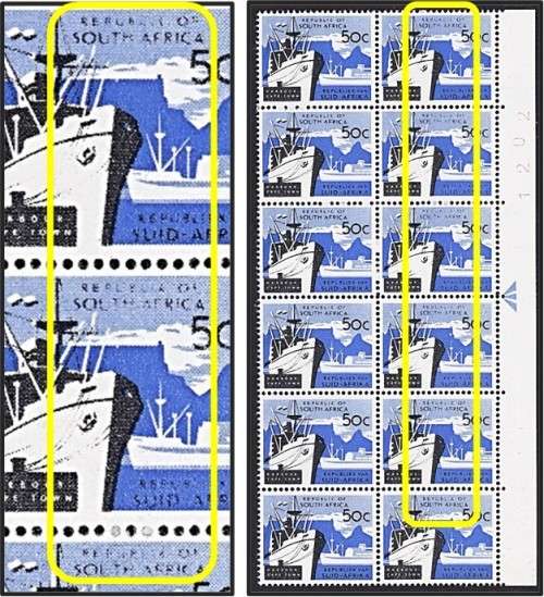 1968 RSA 50c Definitive CC.272 UMM (**) (R6000 CV) VAR - MISSING BLACK PRINTING