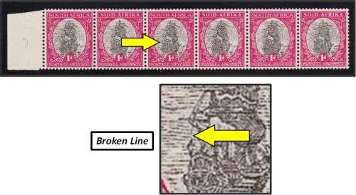 RARE 1934 Union 1d CC.56 Positional UMM (**) VAR - BROKEN RIGGING