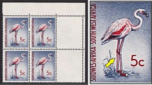 1961 SWA Flamingo CC.206 UMM RARE VAR - DOUBLE LEGS - Red Colour Shift