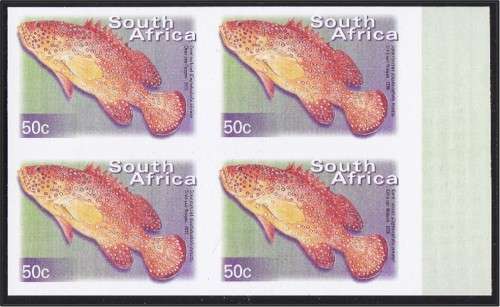 50c RSA 7th Definitive UMM(**) Marginal IMPERF BLOCK *** RARE BLOCK ***