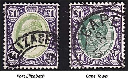 1908 Transvaal - Both 1 Pounds (CC.278/278a) - Both Interprovincial Use *** CV  R1950+ **