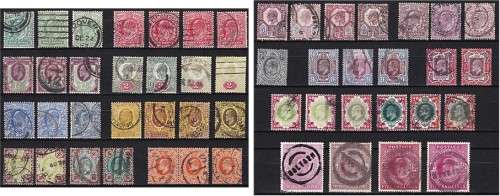 1902 GB KEVII Set to 5/- Used - Tons of Varieties - Postmarking etc. *** CV  R37,000+ ***