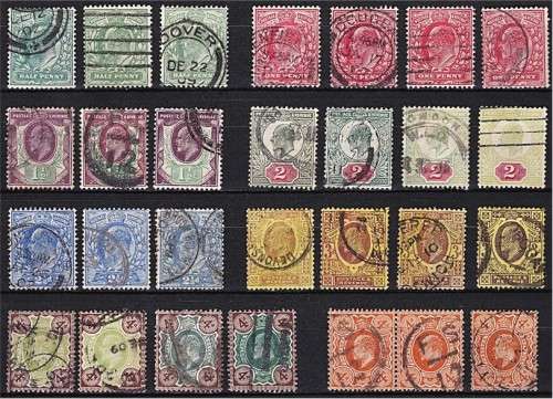 1902 GB KEVII Set to 5/- Used - Tons of Varieties - Postmarking etc. *** CV  R37,000+ ***