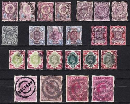 1902 GB KEVII Set to 5/- Used - Tons of Varieties - Postmarking etc. *** CV  R37,000+ ***