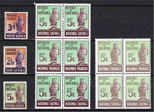 Union/RSA National Savings Various MM/UMM Labels - Scarce Collection
