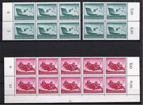 Germany WWII UMM(**) Issues in Marginal Blocks - Nice Lot!