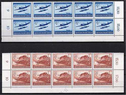 Germany WWII UMM(**) Issues in Marginal Blocks - Nice Lot!