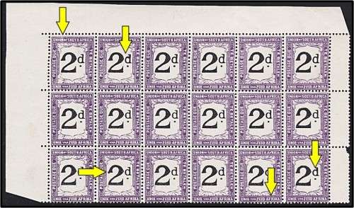 1922/6 Union P/Due CC.14d  UMM(**) Block & VAR  *** CV  R8,100+VAR ***