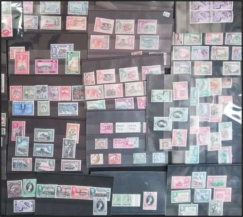 Bulklot: Commonwealth Countries B to F  Mint/Used on Stock Cards