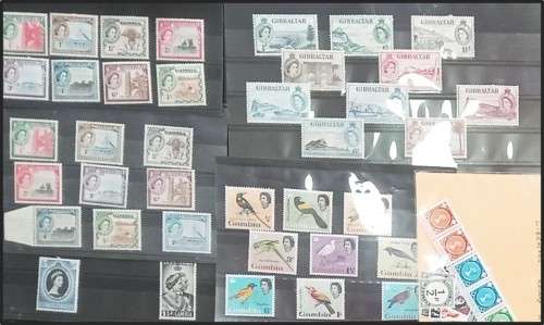 Bulklot: Commonwealth Countries G  Mint/Used on Stock Cards