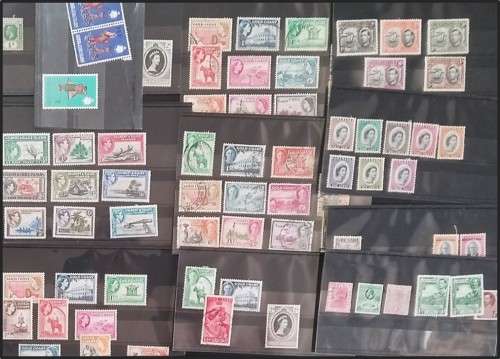 Bulklot: Commonwealth Countries G  Mint/Used on Stock Cards