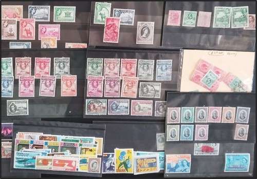 Bulklot: Commonwealth Countries G  Mint/Used on Stock Cards