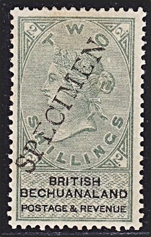 1887 Bechuanaland CC.16 2/- SPECIMEN Overprinted MM(*)