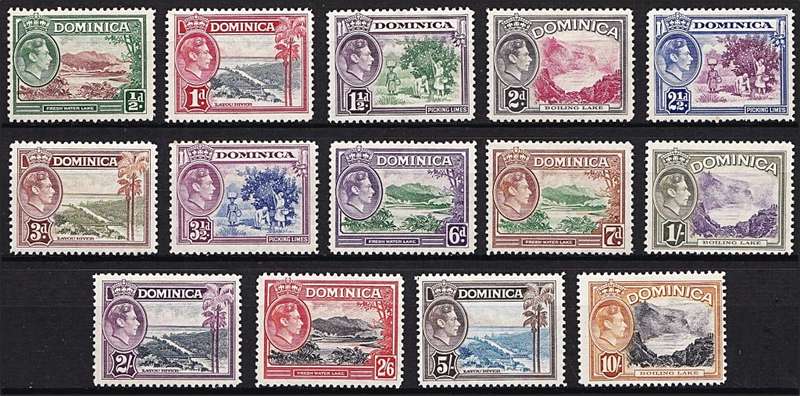 1938 Dominica KGVI Full MM(*) Set *** CV  R1,600+ ***