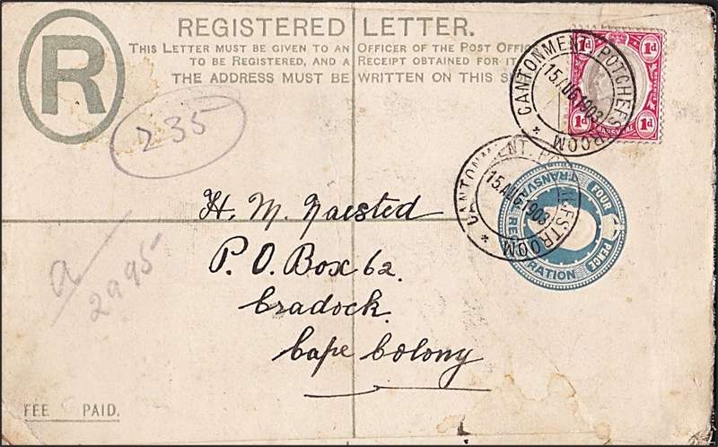 1903 Transvaal Cover - Rare Postmarks - `CANTONMENT. POTCHEFSTROOM` + Backstamps
