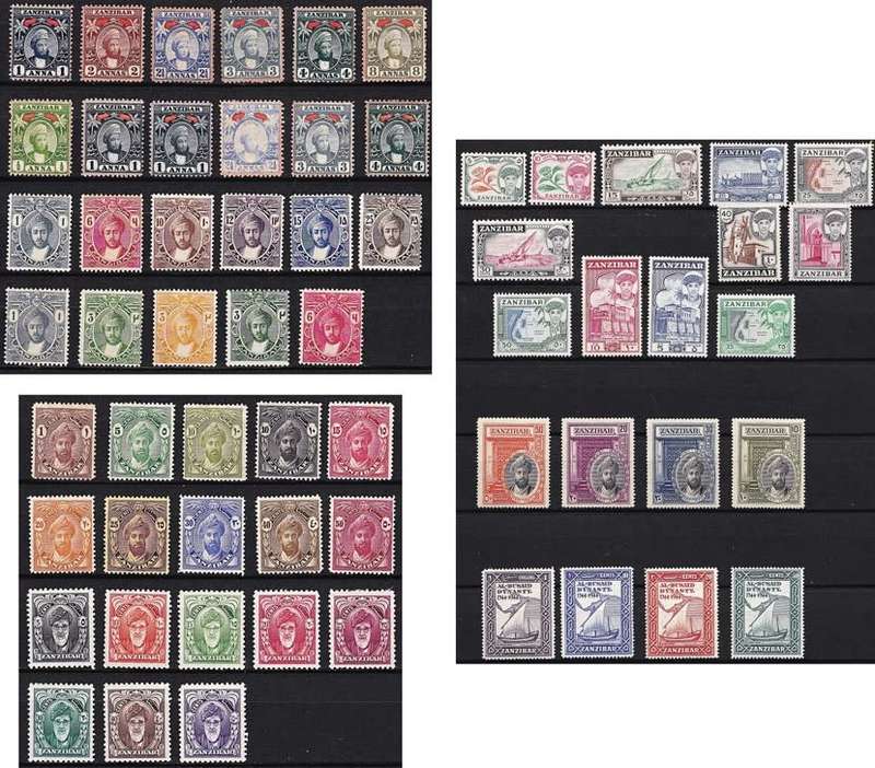 1896 Onwards Zanzibar From SG.157  MM(*)/Some no Gum - S/Sets  *** CV  R3,600+  ***