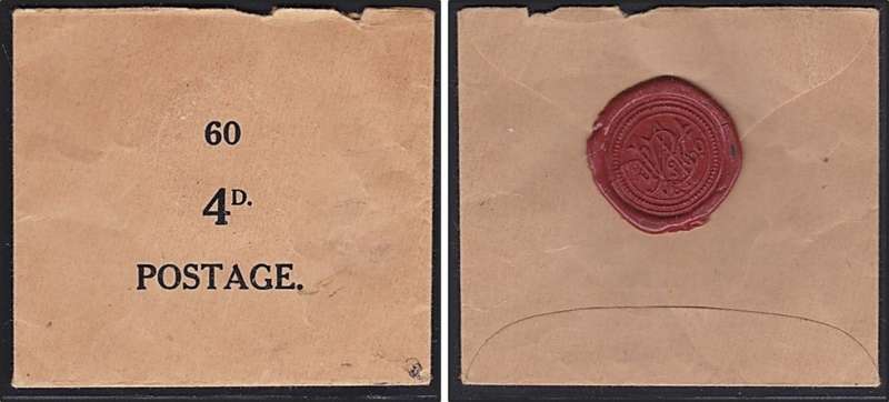 1926 Official Stamp Envelope for 60 x 4d (CC.32) & Wax Seal at Back *** Very Scarce ***