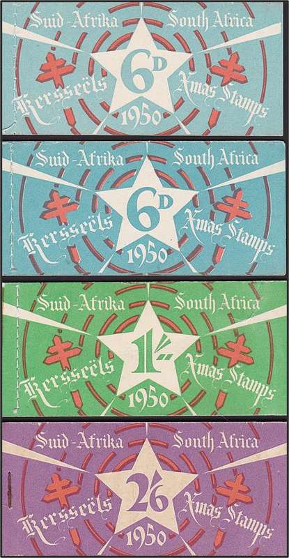 1950 Union Christmas Unexploded Booklets with Scarce 2/6