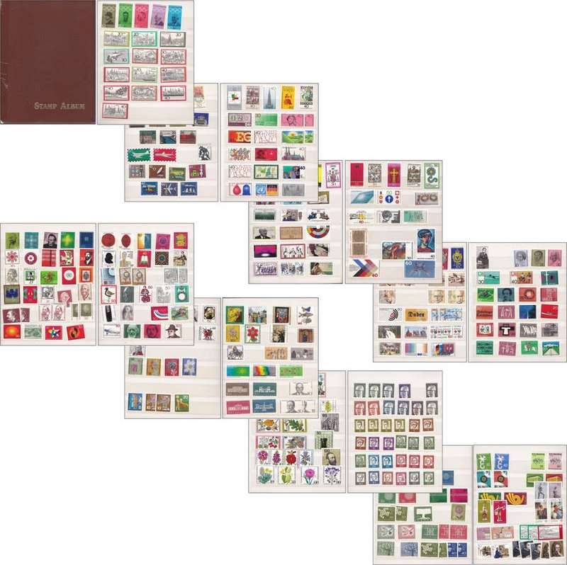 Small 10p/20s Stock Book with German Bundespost Mint Sets/Issues