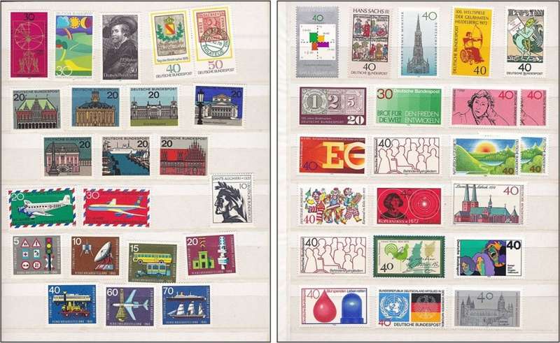 Small 10p/20s Stock Book with German Bundespost Mint Sets/Issues