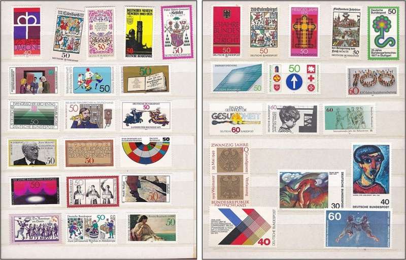Small 10p/20s Stock Book with German Bundespost Mint Sets/Issues