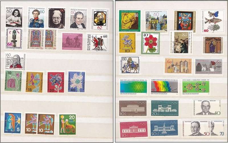 Small 10p/20s Stock Book with German Bundespost Mint Sets/Issues