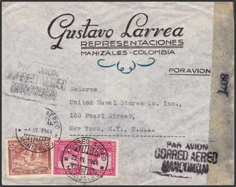 10 x WWII Southern America Covers - Opened by Censor - Great Study Lot!